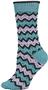 QT Feet Womens Recycled Zuni Fairisle Crew Socks