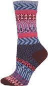 QT Feet Women Recycled Sunrise Fairisle Crew Socks