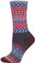 QT Feet Women Recycled Sunrise Fairisle Crew Socks