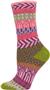 QT Feet Women Recycled Sunrise Fairisle Crew Socks