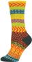 QT Feet Women Recycled Sunrise Fairisle Crew Socks