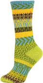 QT Feet Women Recycled Sunrise Fairisle Crew Socks