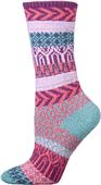 QT Feet Women Recycled Sunrise Fairisle Crew Socks QT Feet Women Recycled Sunrise Fairisle Crew Socks
