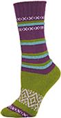 QT Feet Womens Recycled Harmony Stripe Crew Socks QT Feet Womens Recycled Harmony Stripe Crew Socks