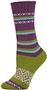 QT Feet Womens Recycled Harmony Stripe Crew Socks