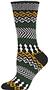 QT Feet Womens Surfs Up Fairisle Crew Socks