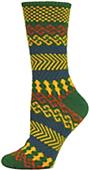 QT Feet Womens Surfs Up Fairisle Crew Socks QT Feet Womens Surfs Up Fairisle Crew Socks