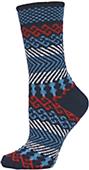 QT Feet Womens Surfs Up Fairisle Crew Socks QT Feet Womens Surfs Up Fairisle Crew Socks