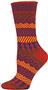 QT Feet Womens Surfs Up Fairisle Crew Socks