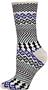 QT Feet Womens Surfs Up Fairisle Crew Socks