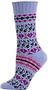 QT Feet Womens Recycled Tune-In Fairisle Crew Sock
