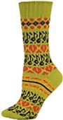 QT Feet Womens Recycled Tune-In Fairisle Crew Sock