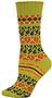 QT Feet Womens Recycled Tune-In Fairisle Crew Sock