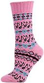 QT Feet Womens Recycled Tune-In Fairisle Crew Sock