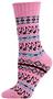 QT Feet Womens Recycled Tune-In Fairisle Crew Sock