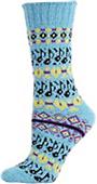 QT Feet Womens Recycled Tune-In Fairisle Crew Sock