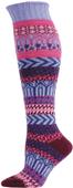 QT Feet Womens Recycled Sunrise Fairisle Knee Sock QT Feet Womens Recycled Sunrise Fairisle Knee Sock