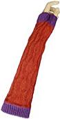 QT Feet Recycled 2 Tone Cable Fingerless Gloves