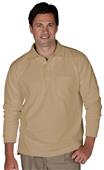 Edwards Unisex Long Sleeve Blended Pique Polo