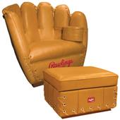 Rawlings Premium Leather Glove Chair Ottoman Combo