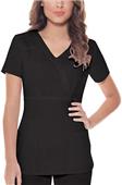 Baby Phat Womens Mock Wrap Scrub Top