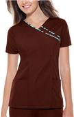 Baby Phat Brown V-Neck Scrub Top