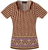 Baby Phat Tribal Bazaar Scoop Neck Scrub Top