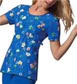 Cherokee Runway Womens Round Neck Scrub Top