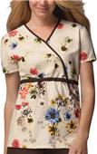 Cherokee Runway Womens Mock Wrap Scrub Top