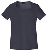 Cherokee Runway Womens Square Neck Scrub Top
