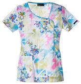 Cherokee Runway Womens Mock Wrap Scrub Top