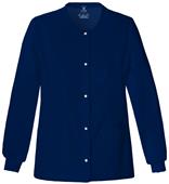 Cherokee Luxe Button Front Warm-Up Scrub Jacket