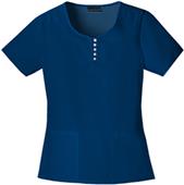 Cherokee Womens Round Neck Scrub Top