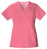 Cherokee Women's Mock Wrap Scrub Top