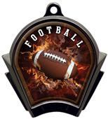 Hasty Awards Inferno Football Black Finish Medals