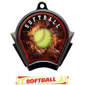 Hasty Awards Inferno Softball Black Finish Medals Hasty Awards Inferno Softball Black Finish Medals