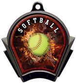 Hasty Awards Inferno Softball Black Finish Medals