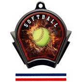 Hasty Awards Inferno Softball Black Finish Medals Hasty Awards Inferno Softball Black Finish Medals