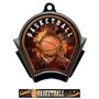 Hasty Awards Inferno Basketball Black Finish Medal