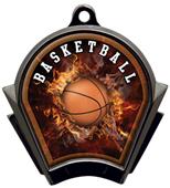 Hasty Awards Inferno Basketball Black Finish Medal