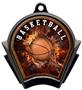 Hasty Awards Inferno Basketball Black Finish Medal