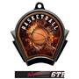Hasty Awards Inferno Basketball Black Finish Medal