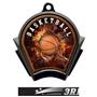Hasty Awards Inferno Basketball Black Finish Medal