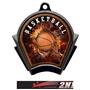 Hasty Awards Inferno Basketball Black Finish Medal