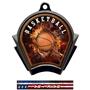 Hasty Awards Inferno Basketball Black Finish Medal