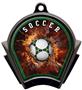 Hasty Awards Inferno Soccer Black Finish Medals
