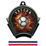 Hasty Awards Inferno Soccer Black Finish Medals