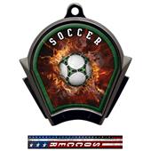 Hasty Awards Inferno Soccer Black Finish Medals