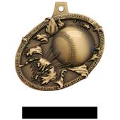 Hasty Awards Bust Out 3D Softball Medal M-755O Hasty Awards Bust Out 3D Softball Medal M-755O