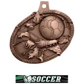 Hasty Awards Bust Out 3D Soccer Medal M-755S Hasty Awards Bust Out 3D Soccer Medal M-755S